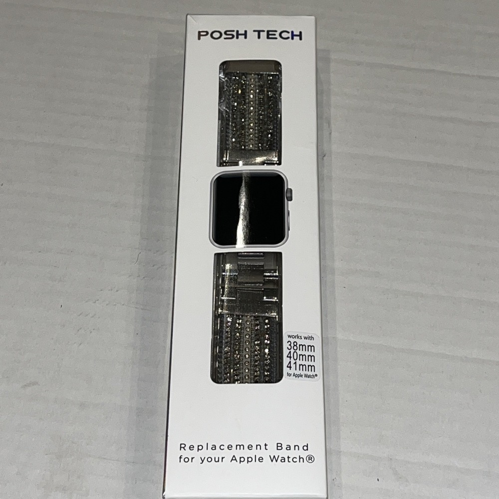 Apple Watch Band By Posh Tech Silver Gold Jewel replacement band for Apple Watch